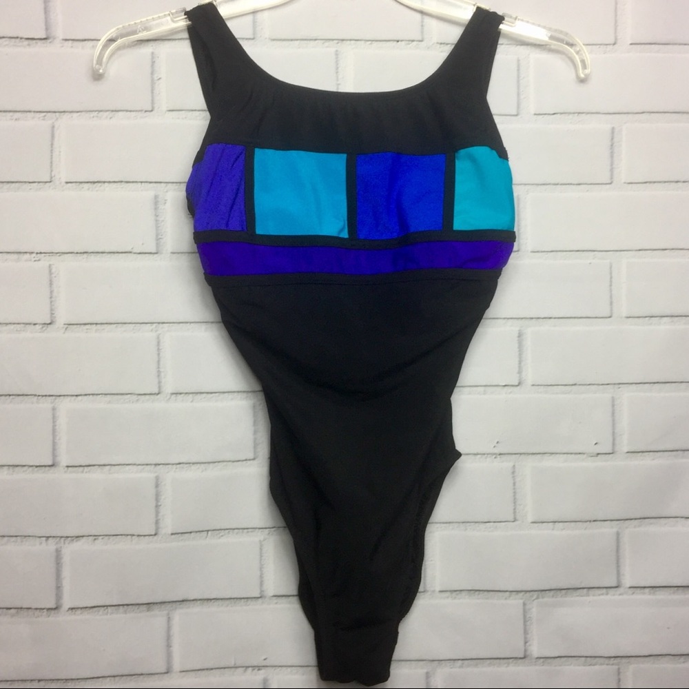 LONGITUDE COLOR BLOCK ONE PIECE || Black || Sz 10